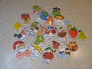 lot 442 image: New Cartoon Funny Vinyl Waterproof Stickers 50 Pieces P