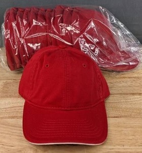 lot 14C image: 12 Brand New Advantage Series Ltd. Red Velcro Back Hats OSFM A