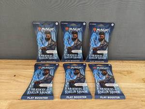 lot 43C image: (6) Brand New Magic the Gathering MURDERS AT KARLOV MANOR PLAY BOOSTER I