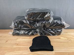 lot 28C image: 60 Brand New Advantage Series Ltd. Black Winter Beanies Hats OSFM A