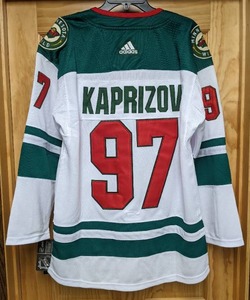 lot 29A image: Brand New Adidas Kirill Kaprizov Minnesota Wild NHL Hockey Jersey Mens Size Large 52 I