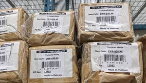 lot 4A image: 7 Brand New Stanford 36 in. H x 72 in. W Textured White Aluminum Railing Kits & 16 Brand New 2.5 in. x 2.5 in. x 38 in. Textured White Aluminum Post Kits Total Retail Price of $2,904.28 T