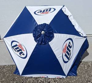 lot 16B image: New Miller Lite Promotional Beer Umbrella E