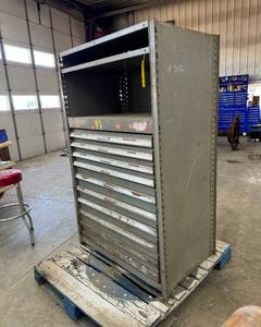 lot 101 image: Metal Shop Cabinet - 5 ft tall