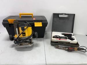 lot 352 image: SOLDERING GUN, 2 HP ROUTER AND OTHERS