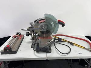 lot 360 image: CRAFTSMAN 10 MITER SAW WORKS, HAND SAW, SCORER