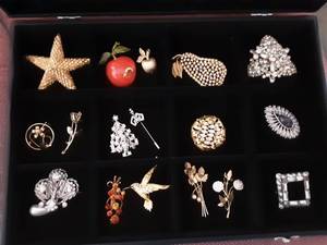 Lot Of Vintage Brooches. Coventry, Stanley, Avon, Robert  (Not The Tray)