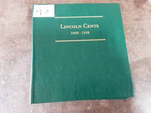 Volume 1 Lincoln Cent Coin Album 1909-1958 140 Coins Plus Extras