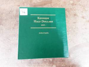 Kennedy Half Dollar Album 2005 With 8-JFK Coins In MS Condition 2007-2008  8 Coins In All In P,D,S & Proof Silver