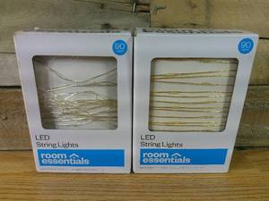 Set of 2 90ct Extended LED Fairy Lights - Room Essentials-Silver & Brass