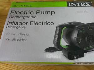 Intex 110V AC Rechargeable Pump-Missing Car Charge & Nozzles
