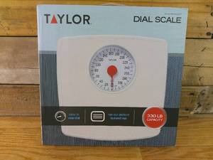 DIAL SCALE 330 LB POUND CAPACITY WHITE TAYLOR MODEL 5282537