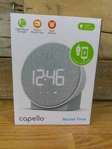 Round Time Table Clock Gray - Capello