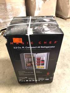 Magic Chef 3.2 cu. ft. Mini Fridge in Stainless Steel Look without Freezer Customer  Returns See Pictures