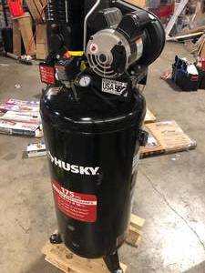 Husky 60 Gal. 3.7 HP 1-Phase 175 PSI Oil Lubed Belt Drive Stationary Electric Air Compressor  Customer Returns See Pictures