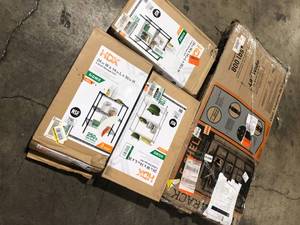 Lot of Assorted Storage Racks Various Models Sizes and Conditions   Customer Returns See Pictures