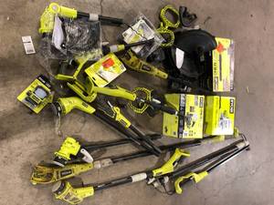 Lot of Assorted Ryobi  Lawn Care  Tools and Hardware Various Models and Conditions Customer Returns See Pictures