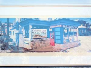 lot 37 image: Beautiful Vintage Minneapolis Street Scene Print Framed and Matted