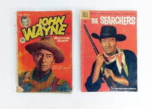 lot 26 image: Vintage 1954 Toby Press John Wayne Adventure Comics AND Vintage 1956 Dell The Searchers