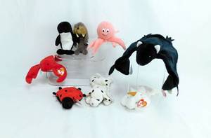 lot 34 image: 8 TY Beanie Babies - See Any Rare Ones