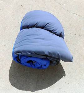 lot 76 image: Heavy Duty Fleece Lined Sleeping Bag