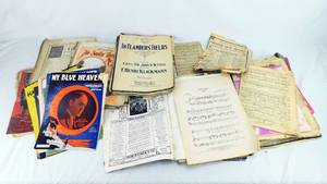 lot 14 image: Large Lot of Antique and Vintage Music Sheet from 1910s to 1940s