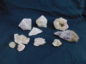 lot 82 image: Lot of Amethyst, Pink Quartz and Lepidolite
