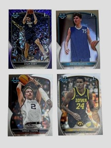 lot 11 image: Zach Edey 2022-23 Bowman U 1st Bowman Purple Shimmer #79 (301399) and More - Pack Fresh
