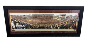 lot 1 image: Minnesota Gophers Football TCF Bank Stadium (Minnesota 31 Penn State 26) 18.5 x 43.5 Professionally Framed Panoramic Photo (New Old Stock)