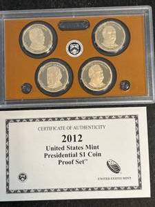 2012 US MINT PRESIDENTIAL $1 COIN PROOF SET