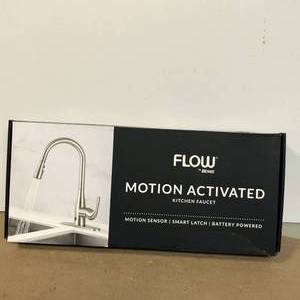 FLOW Kitchen Faucet, Motion Activated Single-Handle Pull-Down Sprayer, Nickel Customer Returns See Pictures