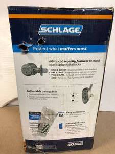 Schlage Camelot Satin Nickel Single Cylinder Door Handleset with Accent Handle Customer Returns See Pictures
