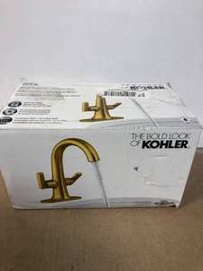 KOHLER Setra Single Hole 2-Handle Monoblock Bathroom Faucet in Vibrant Moderne Brushed Brass Customer Returns See Pictures