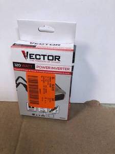 VECTOR 120 Watt Power Inverter, 12V DC, 120V AC, Dual USB Charging Ports Customer Returns See Pictures