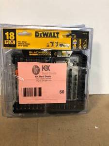 Lot of 2 DEWALT Black and Gold Impact Ready Metal Drill Bit Set (18-Piece) Customer Returns See Pictures