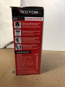 Vector 500 Watt Power Inverter Customer Returns See Pictures