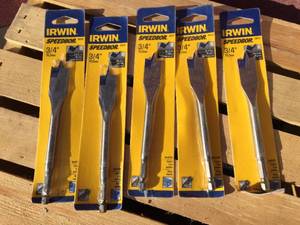 lot 131 image: 5 New IRWIN Speedbor 34 Blue-Groove Bits