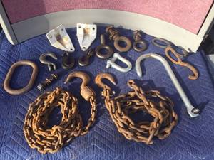 lot 201 image: Towing-Rigging Shackles - Hooks - Eyes - Chains