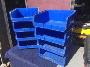 lot 216 image: 8 Larger AKRO Bins - Stackable