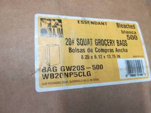Paper Bags 20lb Bleached Squat Pape...