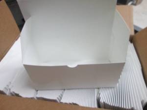 Case of 250 Folding White Boxes 4x4...