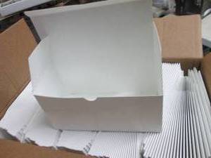 Case of 250 Folding White Boxes 4x4...
