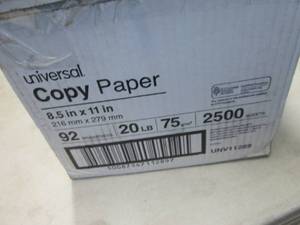 Case of 2500 Sheets 20 lb 8.5x11 in...