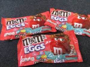 3- 9.2 oz Peanut Butter M&M Eggs...