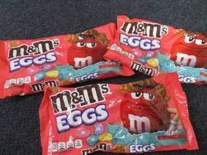 3- 9.2 oz Peanut Butter M&M Eggs...