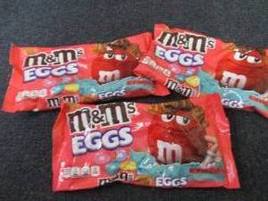 3- 9.2 oz Peanut Butter M&M Eggs...