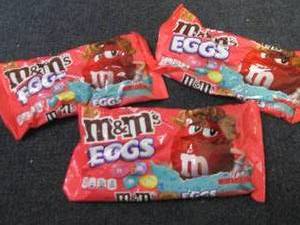 3- 9.2 oz Peanut Butter M&M Eggs...