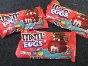 3- 9.2 oz Peanut Butter M&M Eggs...