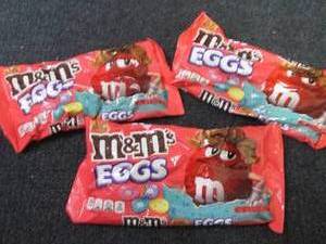 3- 9.2 oz Peanut Butter M&M Eggs...