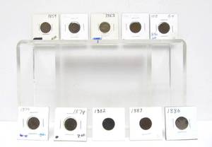 lot 9 image: 10 Early Indian Head Pennies